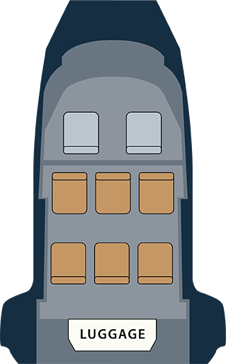 Interior plan of the Leonardo AW109