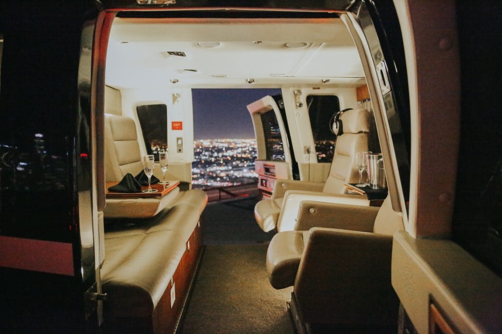 Luxury interior of a Sikorsky S76