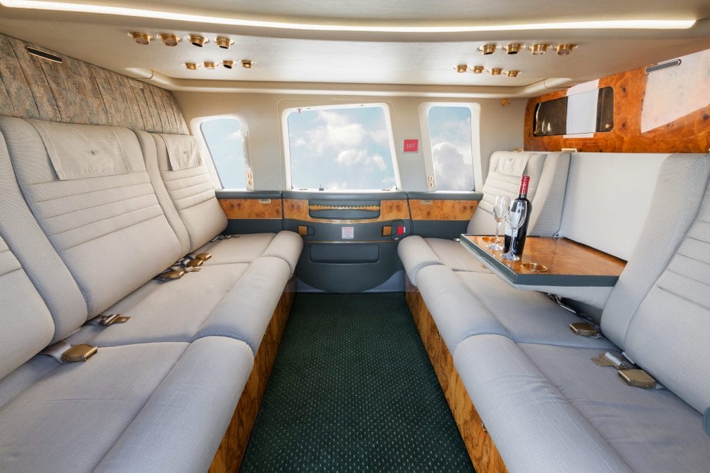 Luxury interior of the Sikorsky S76