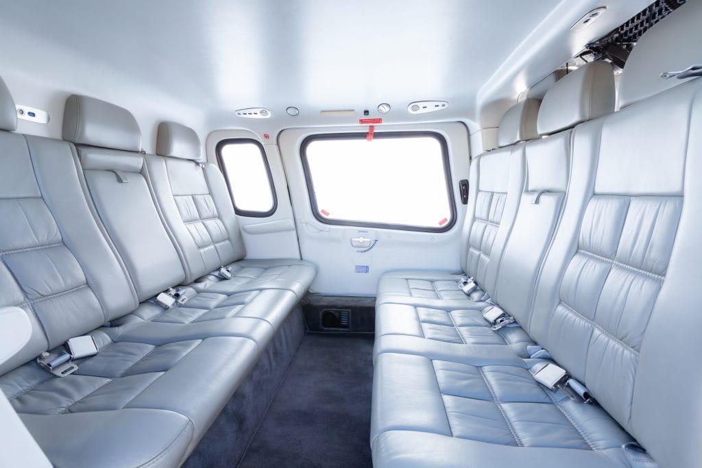 Luxury interior of the Leonardo AW109