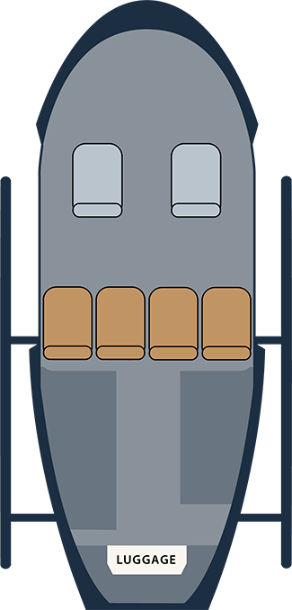 Interior plan of the Airbus AS350